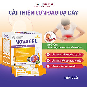 Gói uống Novagel hỗ trợ giảm đau dạ dày giảm axit dịch vị bảo vệ niêm mạc dạ dày - Hộp 40 Gói