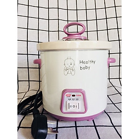 Mua Nồi Tiềm Yến  Nấu Cháo  Soup  hầm chậm... bằng điện 0 7Lít GX 07A (nắp kính hồng)- hàng nhập khẩu