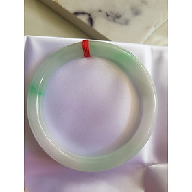 Vòng ĐÁ CẨM THẠCH TỰ NHIÊN TR Lý SAO 58 Size vòng 58mm x Dầy 8mm màu Trắng Bóng xanh lý nhẹ Đẹp sang Nữ mệnh Kim mệnh Thủy 56kg - 68kg đeo ạ