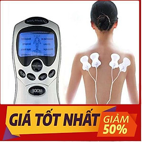 Máy massage xung điện 4 miếng dán vật lý trị liệu mát xa châm cứu bấm