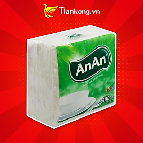 Giấy ăn vuông ANAN dạng rút bịch 100 tờ đa năng tiện lợi - TIANKONG