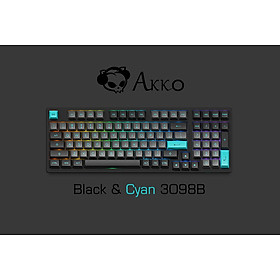 Mua Bàn phím cơ không dây AKKO 3098B Multi-modes Black & Cyan (Akko CS Switch)_Hàng chính hãng