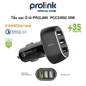 Mua Tẩu sạc Ô tô PROLiNK  PCC33502 35W 3 cổng USB Type A  sạc siêu nhanh QC 3.0  dùng cho iPhone  Samsung  Xiaomi - Hàng chính hãng