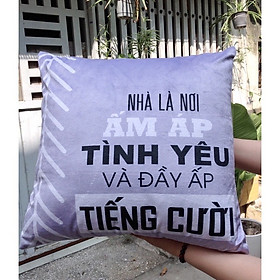 Mua Vỏ gối vuông nhà là nơi ấm áp tình yêu và đầy ấp tiếng cười