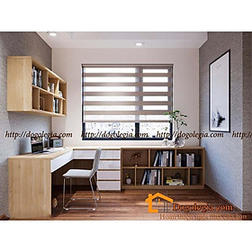 Mua Mẫu Bàn Học Trẻ Em Liền Giá Sách Đẹp LG-BHS062