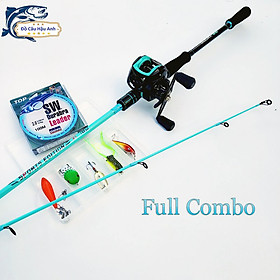 Bộ Cần Câu Lure Souke Máy Ngang Cao Cấp Tặng Kèm Phụ Kiện Như Hình BCC11 - 1m8 - Tay Trái