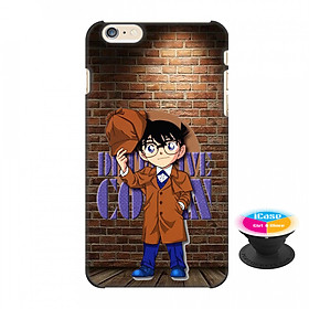 Ốp lưng nhựa dẻo dành cho iPhone 6S Plus in hình Conan Detective - Tặng Popsocket in logo iCase - Hàng Chính Hãng