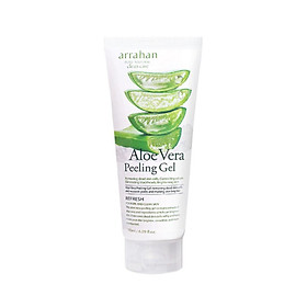 Tẩy tế bào chết làm sạch và trắng sáng da chiết xuất từ lô hội Arrahan Aloe Vera Peeling Gel 180ml - Hàn Quốc Chính Hãng