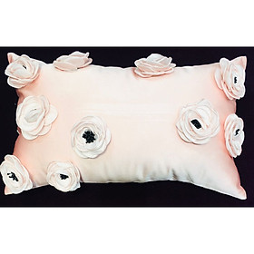 Mua Vỏ gối hoa hồng 3D 50x30cm 7192 PINK ROSE