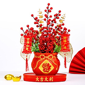 Flower Vase Planter Pot  Shape Feng Shui Art for Home Living Room