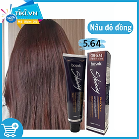 GR5.64 (NÂU ĐỎ ĐỒNG) - NHUỘM THẢO DƯỢC MÀU THỜI TRANG BOSNIC 150ML