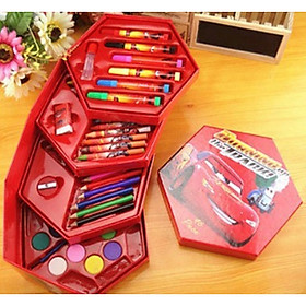 HỘP BÚT MÀU XOAY 4 TẦNG CHO BÉ TRAI NHIỀU MẪU