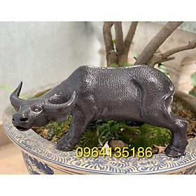 Mua Tượng tiểu cảnh Trâu dài 38cm gốm sứ Bát Tràng