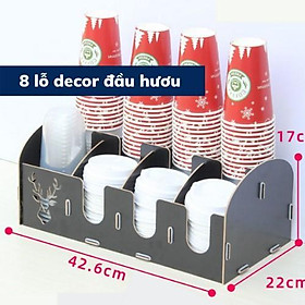 Mua Khay kệ đựng cốc 6 lỗ bằng gỗ đa năng tiện lợi kệ đựng úp cốc ly nhựa an toàn thông minh cho quán cafe bảo hành 1 đổi 1