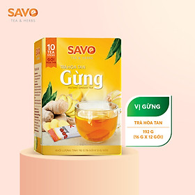 Hình ảnh Trà Gừng Hòa Tan SAVO Tea (Ginger Tea) - 16 gói x 15g