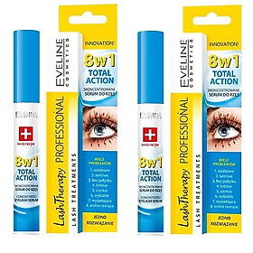 BỘ 2 HUYẾT THANH DƯỠNG MI EVELINE 8 IN 1 TOTAL ACTION LASH THERAPY PROFESSIONALL