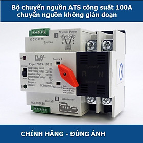Bộ chuyển đổi nguồn ATS tự động không gây mất điện 2 pha 100A/230V