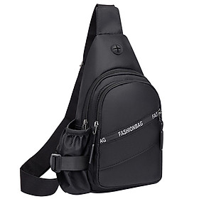 Men Waterproof Sling Bag Ultralight Crossbody Backpack Adjustable Strap Chest Bag Shoulder Daypack With headphone jack