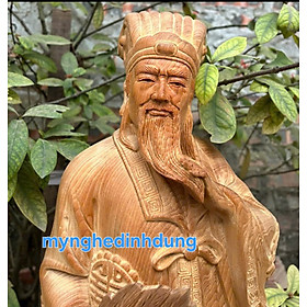 Tượng khổng minh gia cát lượng gỗ ngọc am thơm nức cao 80cm