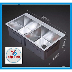 Mua Chậu rửa chén  chậu rửa bát KOREA INOX 304  Kích thước 82*45 siêu dày  chống ồn  chống bắn nước ( TẶNG RỔ ĐA NĂNG
