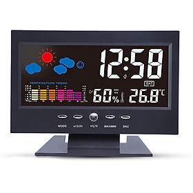 (LOẠI TỐT) Đồng hồ để bàn màn hình led cảm ứng giọng nói báo thức , báo nhiệt độ nhiều chức năng mẫu mới sang trọng