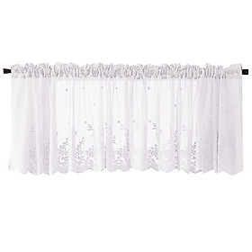 (Toponeto) Waffle Woven Textured Valance for Bathroom Water Repellent Window Covering