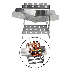 Portable Lightweight Folding Camping Stove Grill Stoves for Campfire Grill BBQ Traveling Picnic Cooking Burner