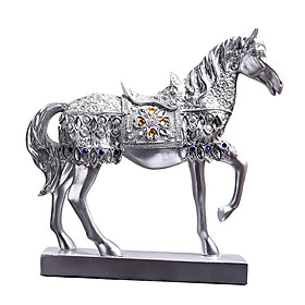 Horse Figurine Decoration Horse Statues Animal Sculpture Horse Figurine Engraved Horse Sculpture Resin Figurines for Home Office Decor