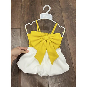 Set đồ bé gái,Bộ quần Áo Bé Gái Nơ vàng kết hợp quần bí 2 Thôi Nôi, Sinh Nhật 8-23kg Angel Baby Thời Trang Thiết Kế