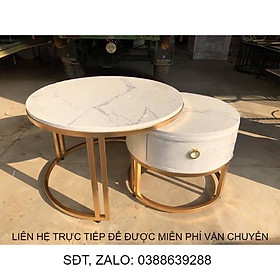 Mua Cặp bàn trà sofa mặt đá có ngăn kéo