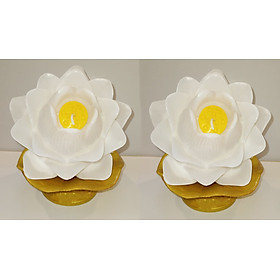 Mua ĐÔI NẾN HOA SEN ĐỐT 60 GIỜ ĐK 16CM CAO 18CM