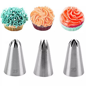 Đui Bắt Kem 1M 2D 2F Dụng Cụ Làm Bánh Sinh Nhật Bông Lan Cupcake Cao cấp - CBDUI1M2D2F