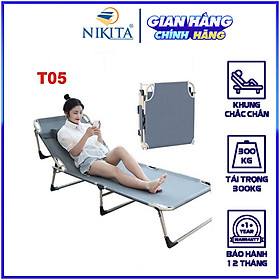 Giường xếp gọn văn phòng NIKITA siêu bền  - Khung thép sơn tĩnh điện - Vải bạt 4D