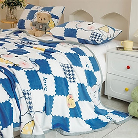 Mền ngủ trẻ em họa tiết xinh xắn mềm mịn thoải mái - mền đắp chân mỏng nhẹ, gấp gọn tiện lợi