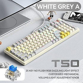 Mua Keyboard T-WOLF T50 Black Chính hãng (Phím cơ  97 key  Blue Switch  22 chế độ LED) BH 12 tháng - Hàng chính hãng