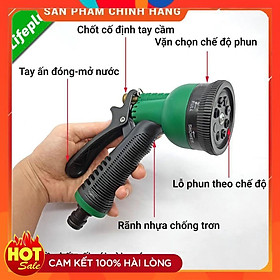 Mua Vòi xịt nước tưới cây rửa xe 8 chế độ