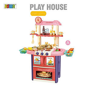 Bộ đồ chơi nhập vai BOWA 8764AB - Nhà bếp 56 chi tiết, có đèn, nhạc.
