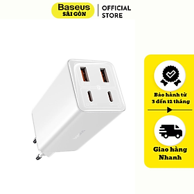 Bộ sạc nhanh 100W Baseus GaN6 Pro Fast Charger 2C+2U (Kèm cáp C to C 20V/5A 100W, 1m)- Hàng chính hãng