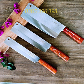Mua Dao làm bếp bộ 3 dao làm bằng thép trắng không gỉ  được rèn thủ công 100% tại làng rèn lý