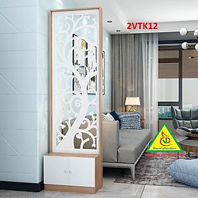 Tủ kệ trang trí kiêm vách ngăn phòng khách , nhà bếp 2VTK12 - Nội thất lắp ráp Viendong Adv