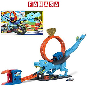 Bộ Đồ Chơi Thử Thách Khủng Long T-Rex Nuốt Chửng Siêu Xe - Hot Wheels HKX42