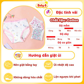 Set 4 quần lót cotton họa tiết xinh xắn nhiều màu sắc cho bé gái 2-12 tuổi – C003
