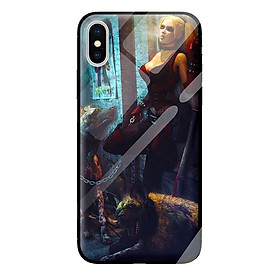 Ốp lưng kính cường lực cho iPhone X Girl 202 - Hàng chính hãng