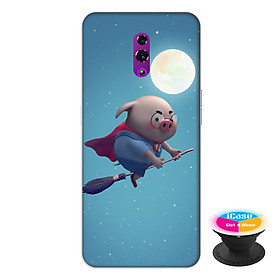 Hình ảnh Ốp lưng điện thoại Oppo Reno hình Heo Con Làm Phù Thủy tặng kèm giá đỡ điện thoại iCase xinh xắn - Hàng chính hãng