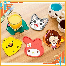 Mua ĐẾ LÓT LY  FREESHIP  TẤM LÓT LY BẰNG SILICONE HÌNH THÚ GIỮ BÀN LUÔN KHÔ THOÁNG TIỆN DỤNG
