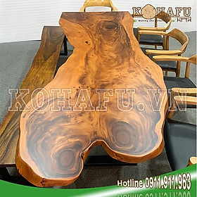 Mua Bàn dài cafe gỗ me tây nguyên khối kiểu dáng độc lạ