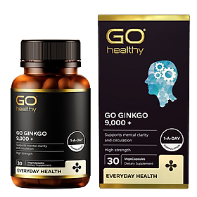 Viên uống bổ não nhập khẩu chính hãng New Zealand GO GINKGO 9000+ (30 viên) hỗ trợ tăng cường tuần hoàn não, cải thiện trí nhớ, tăng khả năng tập trung