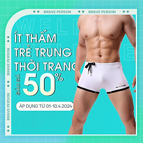 Quần Bơi Nam Boxers Brave Person B1010 - Thiết Kế Trẻ Trung Thể Thao Dây Buộc Quần - Màu Sắc Kết Hợp Thời Trang Nam Tính