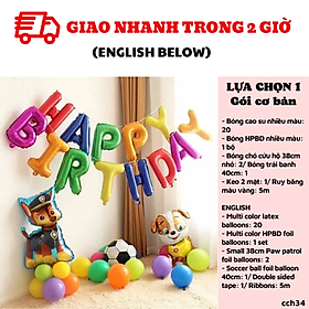 Bộ bong bóng trang trí sinh nhật chó cứu hộ paw patrol set cch34