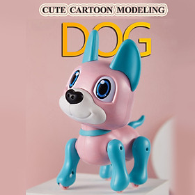 Electronic Robot Dog Toy with Gesture Sensing Lights and Puppy Sounds Intelligent Playiing Music Gift for Girls Kids